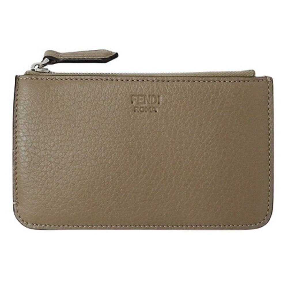Fendi Roma Beige Leather Card Holder - Picture 2 of 10